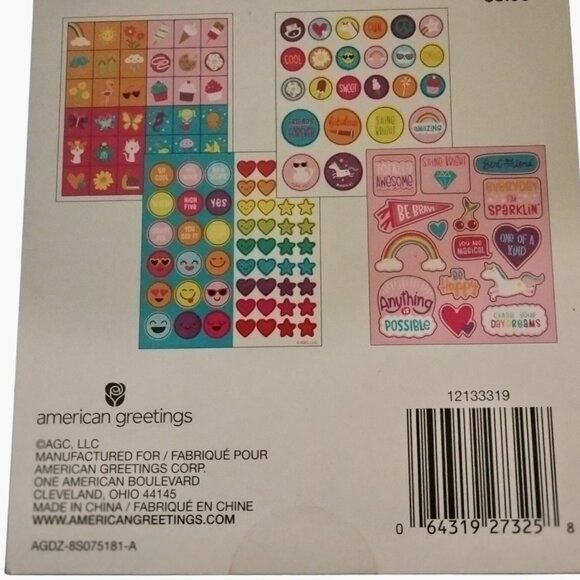 American Greetings 524 Stickers Smiley Face Rainbow Emoji Kids Crafting Reward - Picture 2 of 4
